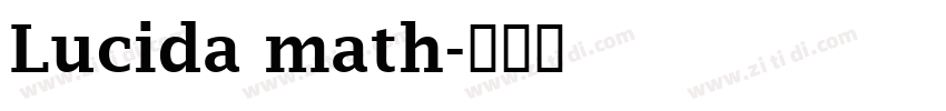 Lucida math字体转换